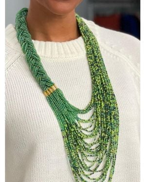 Kendi Amani Makandi Braided Necklace - Green