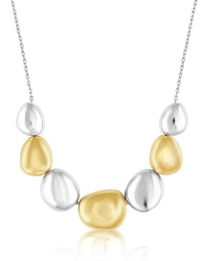 Simona Polished Puffed Irregular-shaped Necklace - Metallic