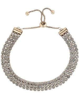 BCBGeneration Adjustable Triple Row Crystal Bracelet - Metallic