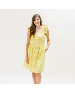 Hope & Henry Flutter Sleeve Sun Dress - Yellow