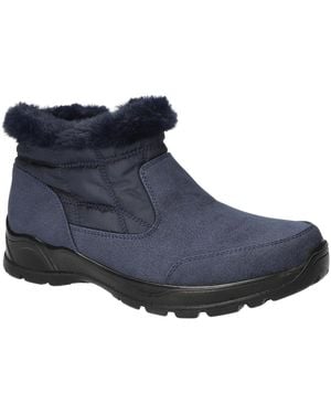 Easy Street Sleet Winter Round Toe Booties - Blue