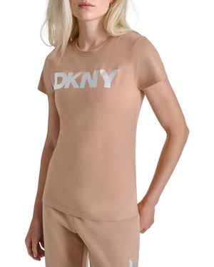 DKNY Sport Logo-graphic Crewneck T-shirt - Brown