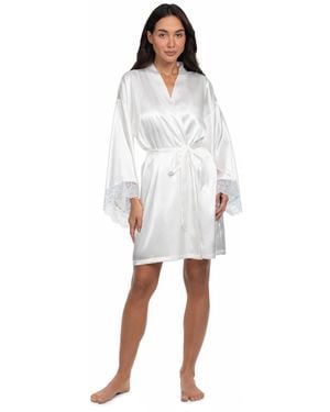 Linea Donatella Bridal Satin Wrapper - White