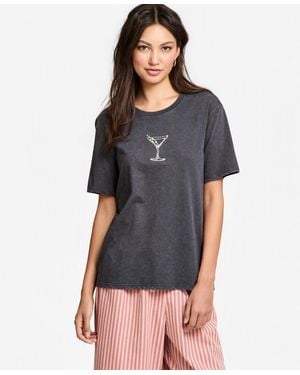 And Now This Martini Graphic T-shirt - Gray