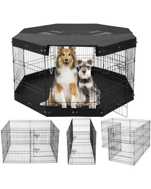 Cozito Dog Playpen - Metallic