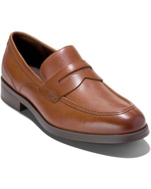 Cole Haan Newmark Grand Penny Round Toe Loafers - Brown