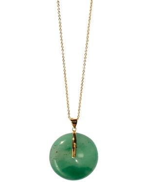 seree Oro — Jade Stone Pendant Necklace - Green