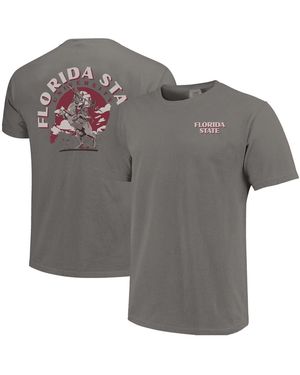 Image One Florida State Seminoles Comfort Colors Team Statue T-shirt - Gray