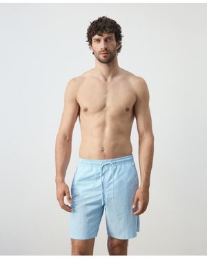 Mango Basic Drawstring Swimsuit - Blue