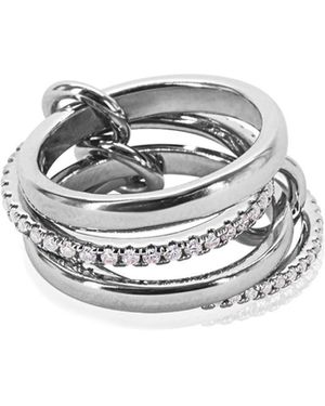 OMA THE LABEL Stackable Roseline Ring - White