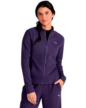PUMA Textured Knit Full-zip Jacket - Purple