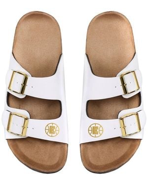 FOCO La Clippers Double-buckle Sandals - White