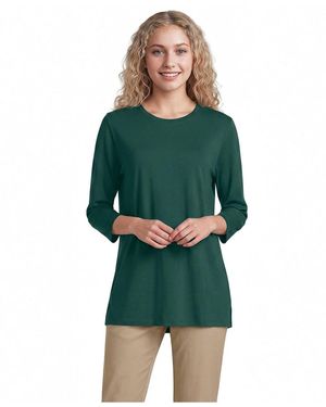 Lands' End Tall 3/4 Sleeve Cotton Supima Tunic - Green