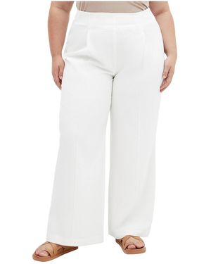 City Chic Plus Size Bria Pant - White