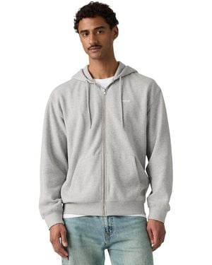 Levi's Fleece Relaxed-fit Zip-up Hoodie - Gray