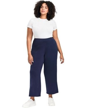 Avenue Plus Size Audrey Wide Leg Pant - Blue
