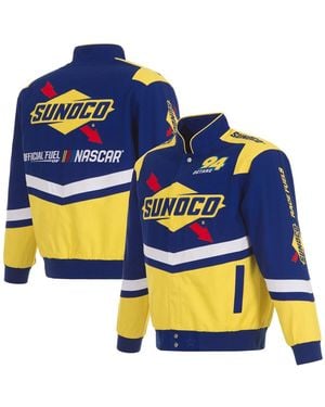 JH Design Royal/yellow Nascar Sunoco Full-snap Twill Uniform Jacket - Blue