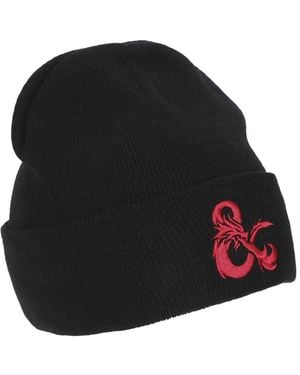 Dungeons & Dragons Dungeons And Dragons Ampersand Logo Embroidery Black Acrylic Knit Cuff Beanie
