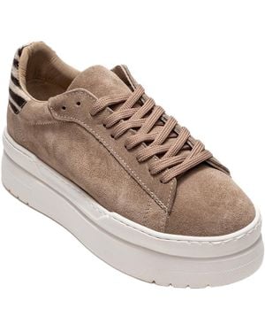 Forever & Always Shoes Anabel Leather Platform Sneakers - White