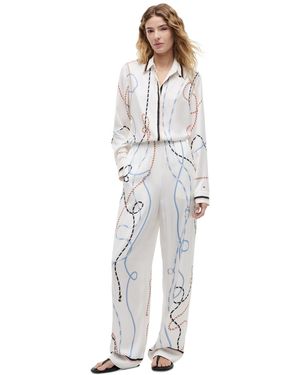 Tommy Hilfiger Printed Wide-leg Pants - White