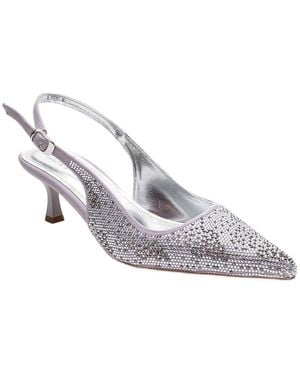 Prologue Shoes Nella Embellished Slingback Pointed Toe Pump - White