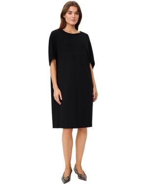 Masai Manattie Batwing-sleeve Loose-fit Draped Knee-length Dress - Black