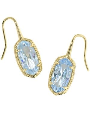 Kendra Scott Cubic Zirconia Lee Luxe Oval Drop Earrings - Blue