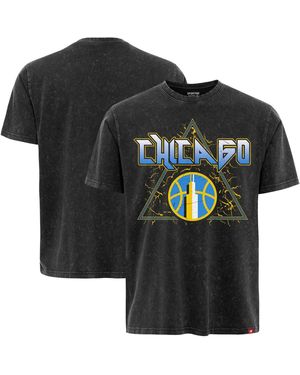 Sportiqe And Chicago Sky Rock Roll Collection Angus Mineral Wash Premium T-shirt - Black