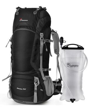 Mountaintop 80 Liter Internal Frame Backpack For Man And Backpacking Hiking Backpack - Black