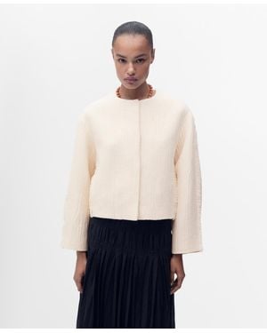 Mango Oversized Cotton Jacket - White