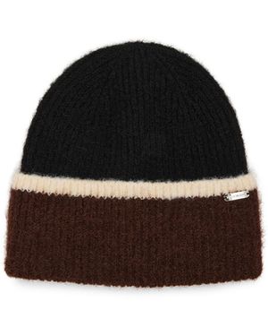 Steve Madden Colorblock Cuff Beanie - Black
