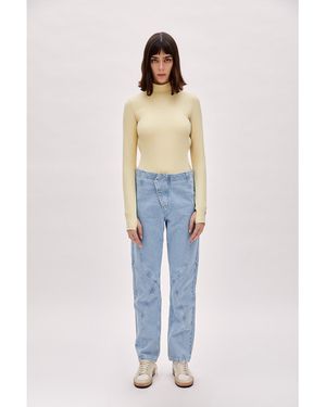 Pcfg Stitch Detail Straight Fit Denim - Blue