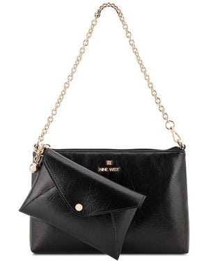 Nine West Marissa Convertible Small Wristlet Shoulder Handbag - Black