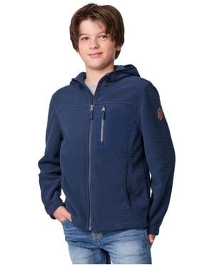 Free Country Boys' Brick Fleece Hoodie Jacket - Blue