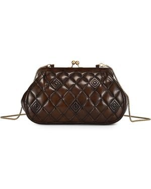 Old Trend Petunia Small Quilted Leather Crossbody Handbag - Brown