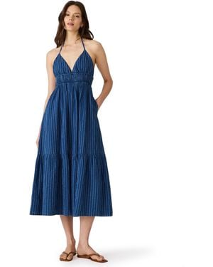 Steve Madden Sleeveless V Neck Midi Dress - Blue