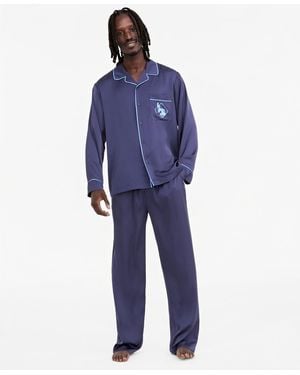 Disney | Macy's | Sorcerer's Apprentice Mickey Satin Pajama Set - Blue