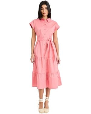 Maggy London Collared Shirt Dress - Pink