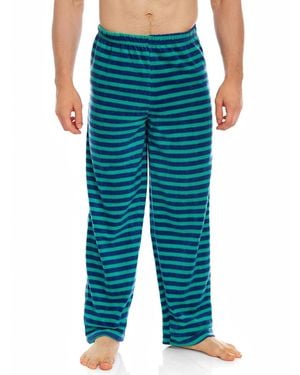 Leveret Striped Micro Fleece Pants - Blue