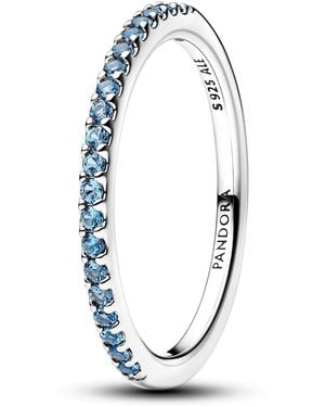 PANDORA Sparkling Purple Half-eternity Band Ring - Blue