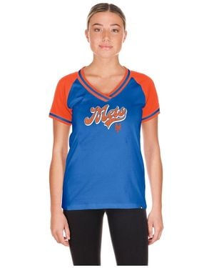 KTZ New York Mets Gameday V-neck T-shirt - Blue