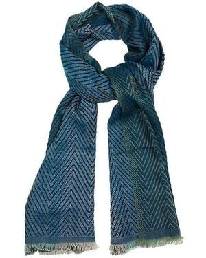 feel good Artisan Hayden Scarf 100% Recycled Acrylic Oversized Wrap Winter Scarf - Blue