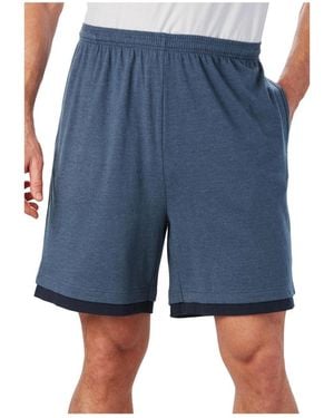 Kingsize Big & Tall Hang-down Lightweight Jersey Shorts - Blue