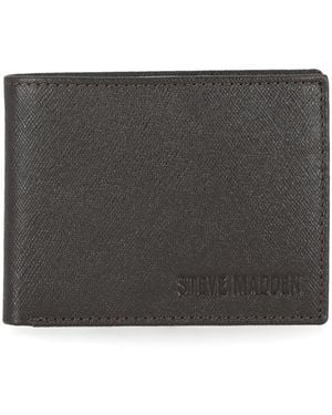 Steve Madden Saffiano Passcase Wallet - Black