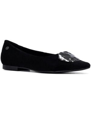 Xti Suede Ballet Flats - Black