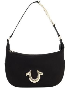 True Religion Horseshoe Link Eyelet Hobo - Black