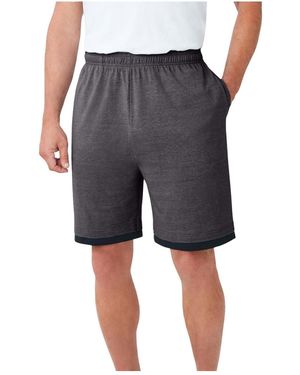 Kingsize Big & Tall Hang-down Lightweight Jersey Shorts - Gray