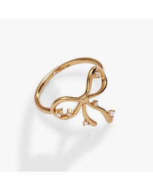 ALEX AND ANI Coquette Bow Ring - White