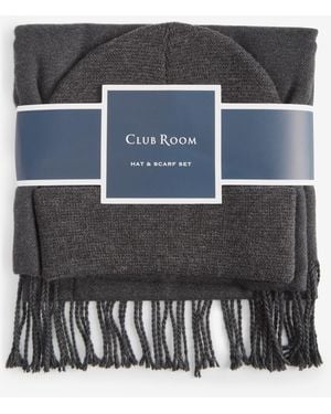 Club Room Beanie & Scarf Set - Black