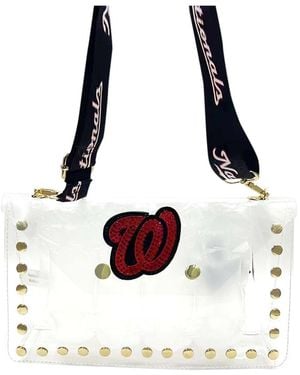 Cuce Washington Nationals Crystal Clear Envelope Crossbody Bag - White